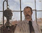 Lovis Corinth Self-Portrait with Skeleton china oil painting reproduction